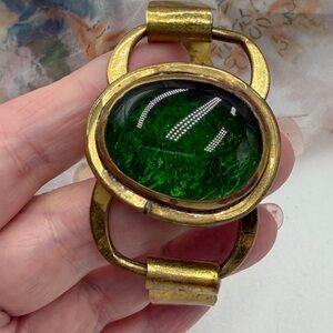 Vintage Raphael Canada Gold and Green Bracelet